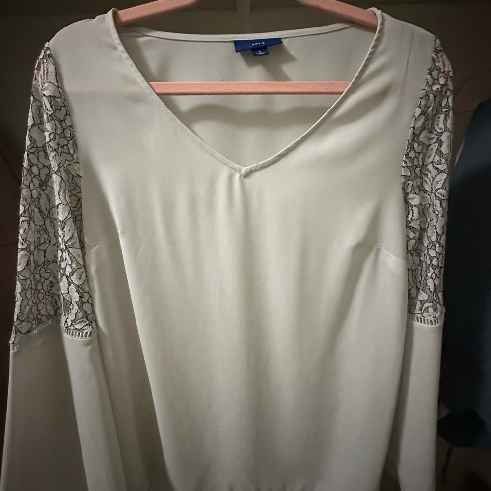White Blouse with Lace Details